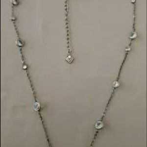 Set of 2 Silpada Scattered Stars Infiniti Sterling zirconia necklaces long&short